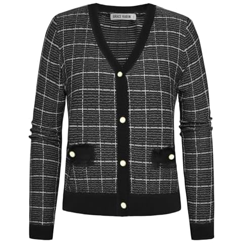 Gilet Femme GRACE KARIN Noir et Blanc Cover