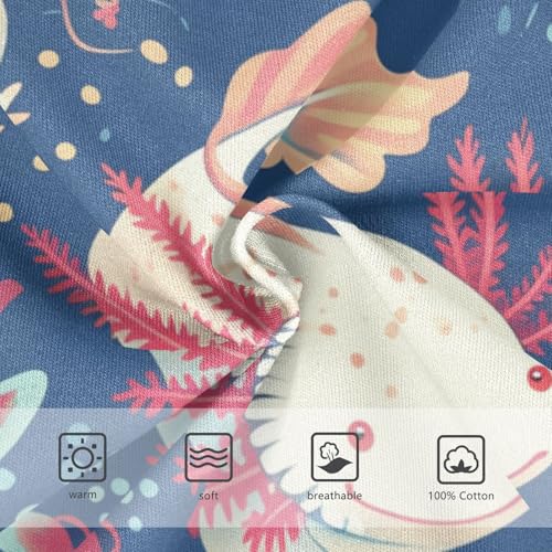 KLL Lovely Axolotl Pattern Boys Toddler Pure Cotton Nighttime Underwear Breathable Children Undies3