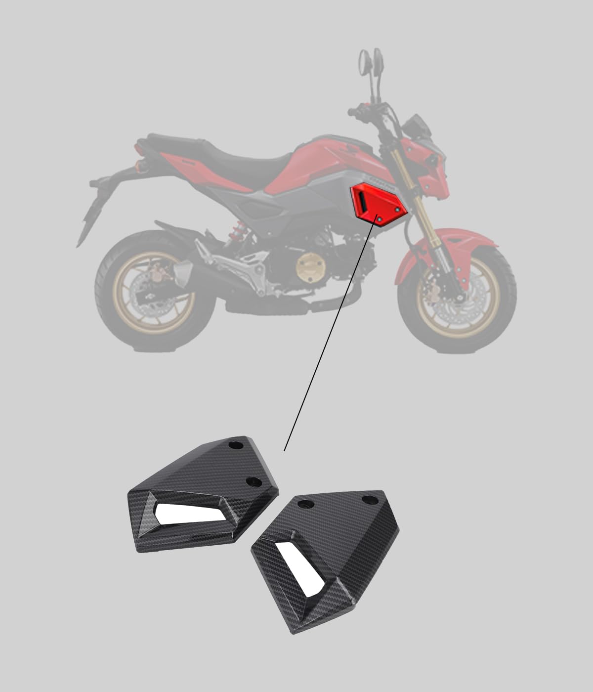 Amazon | 【Earth Car】 For Grom MSX125ホンダ グロム 外装 パーツ 