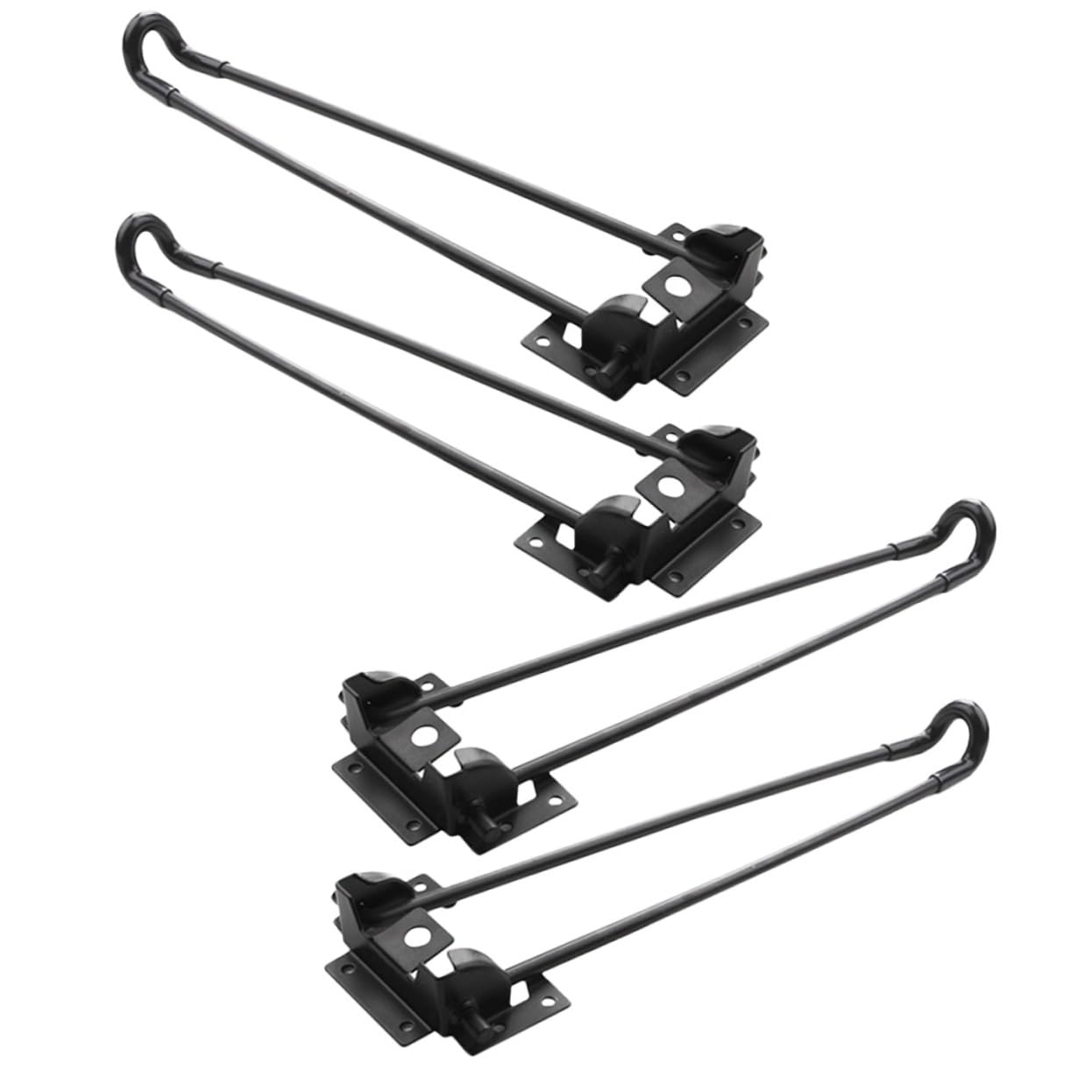 Soporte de mesa de comedor plegable con patas de horquilla negras de 20.5 cm