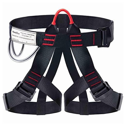 HandAcc Climbing belts, Rock Climbing belt, Safety Belts for Rappelling Fire Rescuing Tree Climbing, Half Body belt for Women Man and Novice