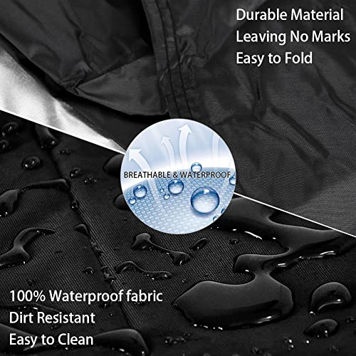 F Fellie Cover Chaise Lounge Cover, 82" Lounge Chair Covers Waterproof Outdoor, Breathable Polyester Durable Fading Resistant Chaise Cover, 82L X 30W X 31H Inch, 1 Pack, Black #TOP7