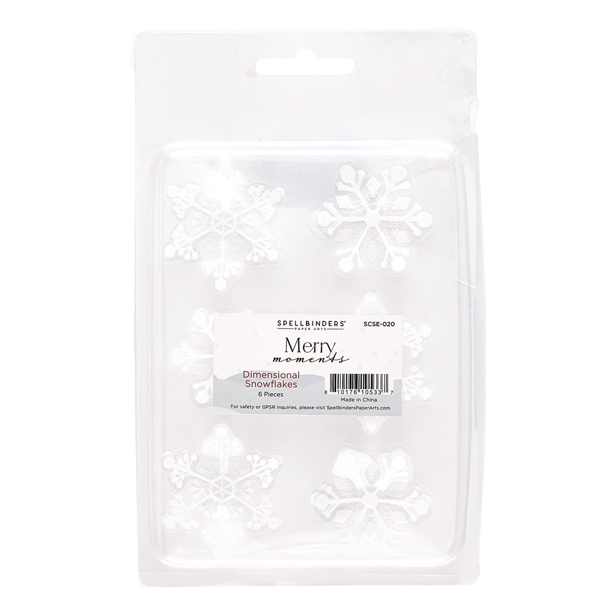 Merry Moments Dimensional Snowflakes from The Merry Moments Collection, Glitter