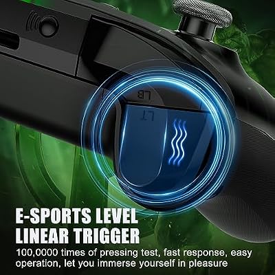 Xexvyrin Wireless for X-Box Controller, Compatible with X-box One X|S, Series PC, Special Edition Custom Controller 6-Axis Motion Control/3.5mm Audio Jack/Dual Vibration/Macro Function/Turbo(Green)