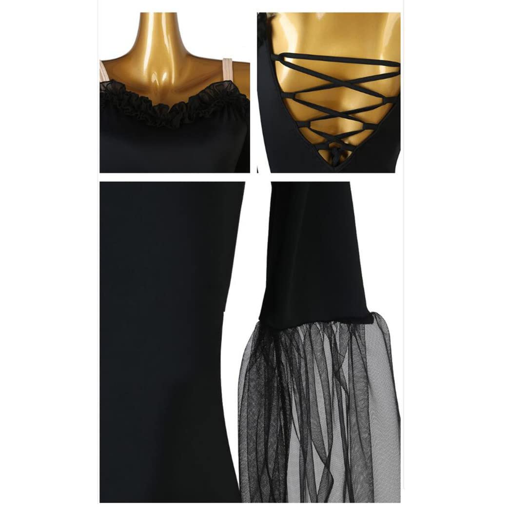 Latin Dancewear Mit V-Ausschnitt Für Damen Gymnastik Yoga Kostüm Rückenfreier Cha Cha Ballsaal Tanzkleider Schmal Geschnittener Walzer Tango Rock Body Top