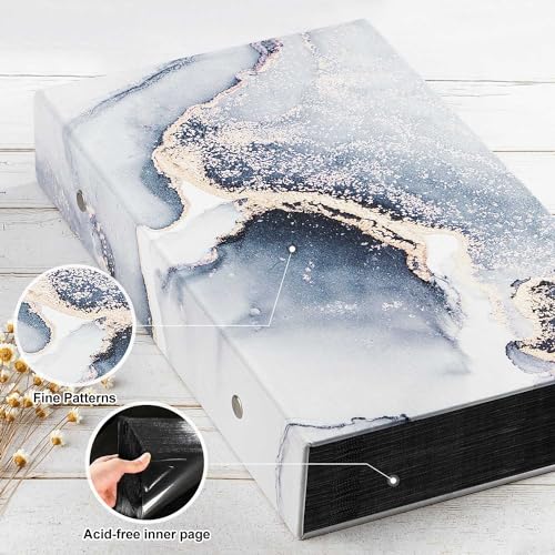 Lanpn Photo Album 6x4 300 Pockets, Leather Hardcover Album Book Holds 300 Horizontal Pictures Only Black Platinum - Image 3