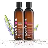 LATINOIL Chia Seeds Hair Repair Shampoo And Conditioner Sulfate & Paraben Free - Very Rich Natural Treatment Product, Thicken the Hair, Safe for Color Treated, Curly, Textured Hair, 8 Oz