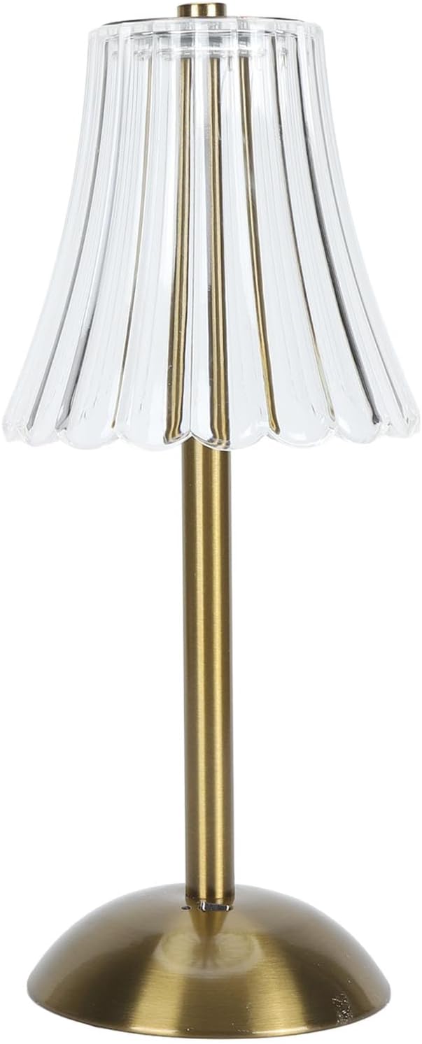 Tiiyee Cordless Table Lamp, 1200mAh Rechargeable Battery Operated Lamp 3 Color Dimmable LED Touch Crystal Vintage Small Night Light for Bedroom Living Room Restaurant Outdoor Office Desk Counter