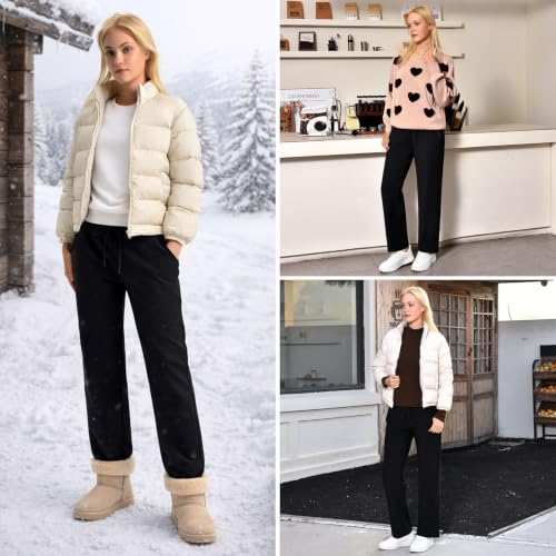 Women's Fleece-Lined Wide-Leg Sweatpants - 12.59 w/ Code + 30% Off Code ZMKG22QU - image 4