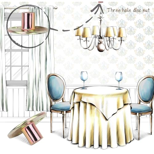 BITEFU 16 Stüke Flanschmutter M10 Einschlagmuttern 3 Loch Teenuss T-Mutter Kohlenstoffstahl Verzinkt mit Runde Basis für Kleiderschrank, Rohrleitung, Stütze und Halterung, Verbindung zwischen Rohren