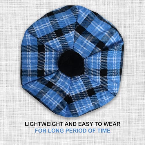 Image of Scottish Tam O' Shanter Hat Tartan Bonnet Pom Pom Wool Flat Cap One Size