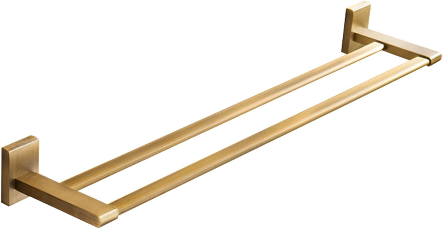 Towel Rails, Towel Rail Towel Rack Wall Mounted Double Towel Shelf,Bathroom Kitchen Towel Storage Rack Towel Bar Brushed Finish Towel Rod Bathroom Hardware