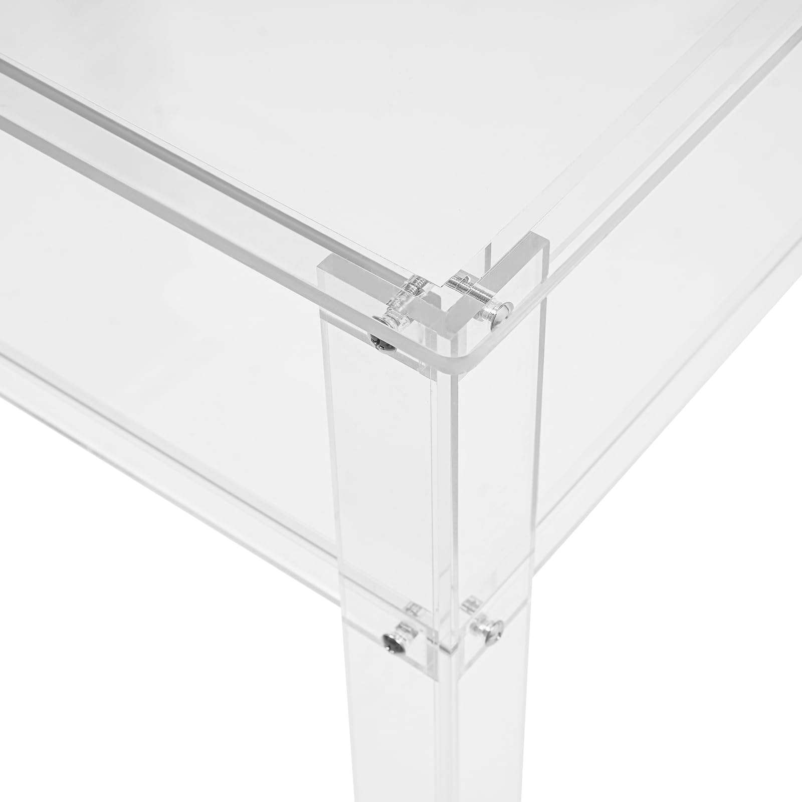 Scrivania in Acrilico Trasparente a 2 Livelli 100 x 50 x 75 cm per Computer