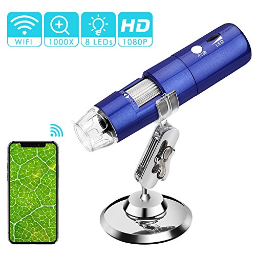 Wireless Digital Microscope, ROTEK 50x and1000x Microscope Magnification with HD 1080P 2MP Camera
