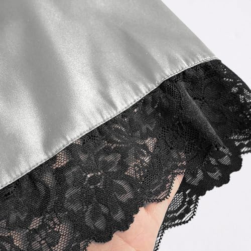 Pyjama en satin de soie avec brassière intégrée ensemble luxe 5 pièces L
