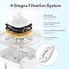 Veken Cat Water Fountain Filter, Classic 4 Pack Replacement Filters & 4 Pack Replacement Pre-Filter Sponges for 50oz, 84oz, 95oz or 108oz Automatic Pet Fountain Dog Water Dispenser #2