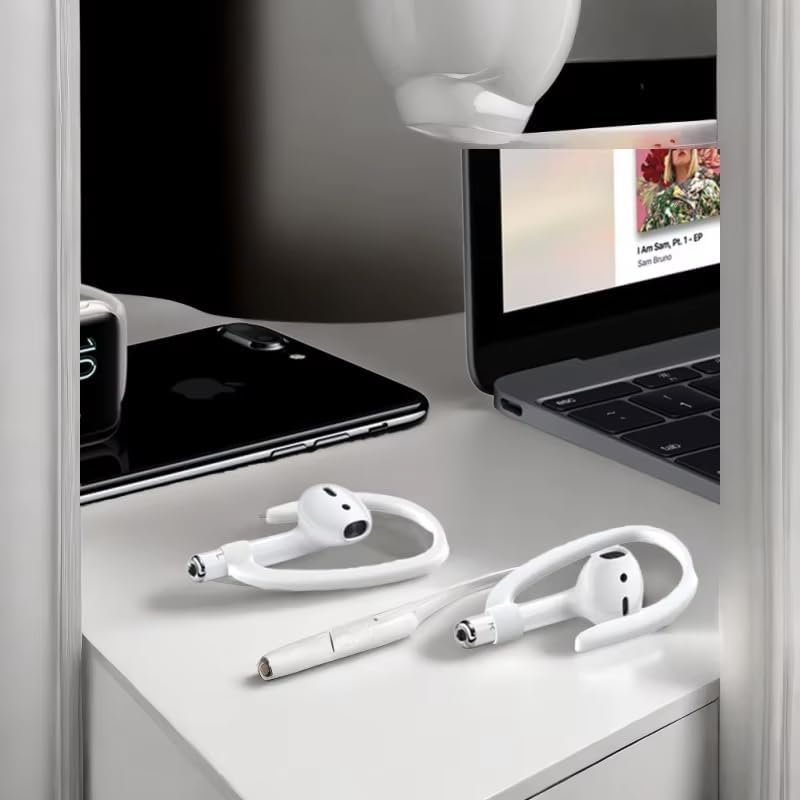 Miniatura 6 de Ganchos para las orejas compatibles con Apple AirPods 1, 2, 3, 4, Pro y Pro 2  Ganchos deportivos antideslizantes para las orejas para máxima