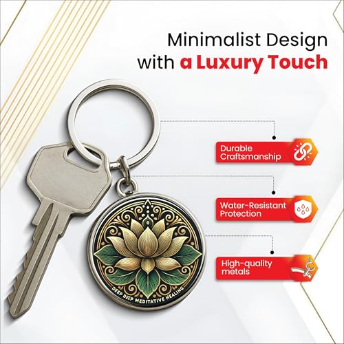 Image of MG | Protective Evil Eye /Spiritual Symbols /Om /Motivational Keychains | Double-Sided Metal Key Ring | Good Luck and devine Charm for Car, Bike, Home & Office