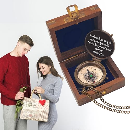 Brújula Antigua Grabada Funcional Personalizada miniatura 4