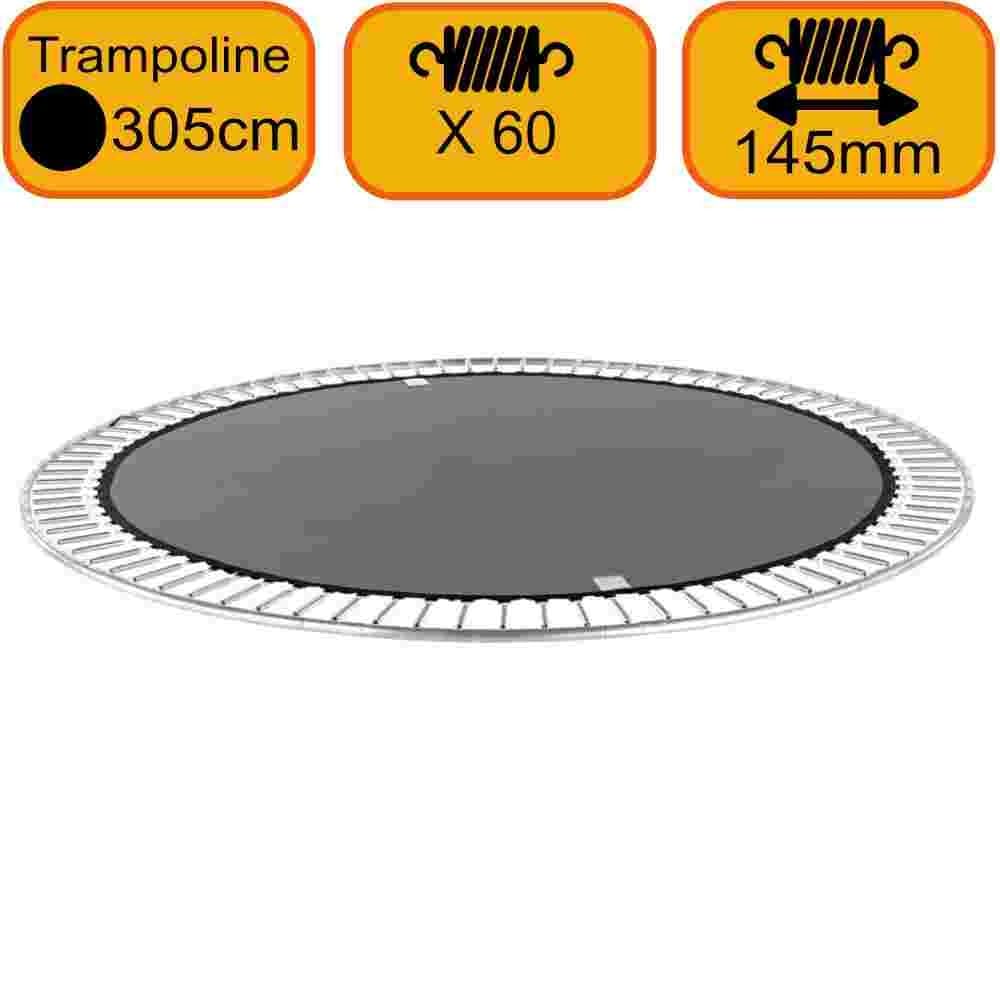 Toile de Saut pour Trampoline 305cm Rond - 60 Ressorts x 145mm