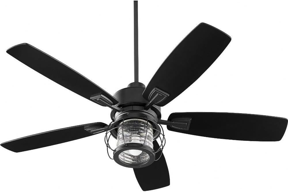 Quorum 3525-69 Nautical 52``Ceiling Fan from Galveston Collection in Black Finish,
