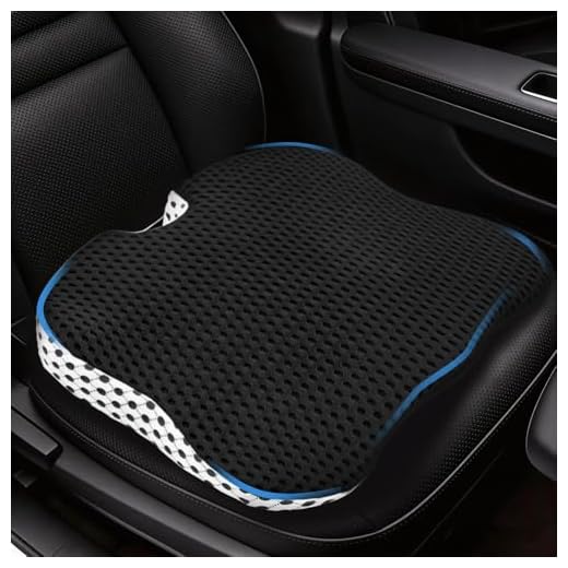 Car Seat Cushion for Long Driving Memory Foam Wedge Cushion for Back Pain & Tailbone Pain Relief Non Slip & Ergonomic Car Seat Pillow Pad, Universal Fit for Most Car Truck Office Chair & Wheelchair