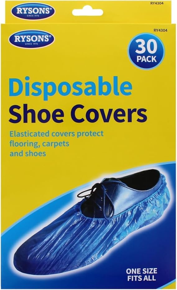 Disposable Blue Shoe Covers 30 Pack