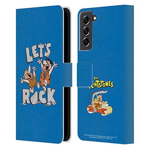 Coque Samsung S21 FE 5G The Flintstones étui portefeuille cuir imprimé