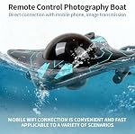 Drone sous-marin avec caméra, conception bionique, appareil de photographie d'eau sous-marine télécommande, WiFi Connectivité sans fil, transmission d'images en temps réel pour la piscine d'exploration & Lacs (1Set)