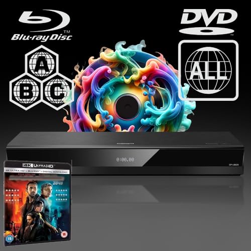 MULTIREGION Blu-ray Player Compatible with Panasonic DP-UB820 MultiRegion Blu-ray Region A, B & C - DVD Regions 1-8 - Bundle Including Bla. Run. 2O49 4K UHD Disc