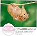 Yardwe Small Pet Bathing Chinchilla Hamster Bathtub Filter Scoop for Easy Cleaning