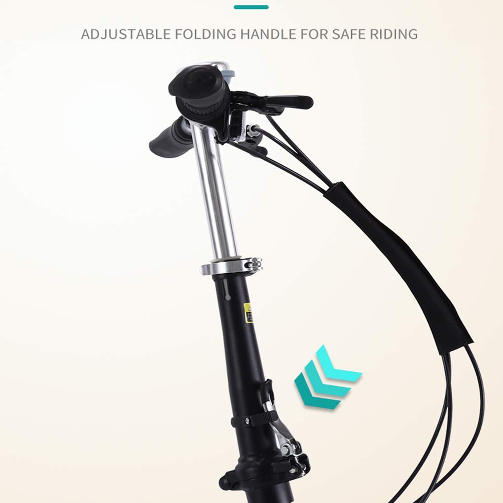 Vélo Pliant 20 Pouces 6 Vitesses – Cadre Acier Carbone Blanc, Freins Avant/arrière, Amortisseurs, Pliable Et Transportable
