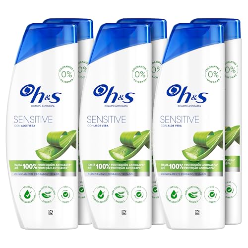 H&S Classic Champú Anticaspa 6x330ml para Uso Diario, Hasta 100% de Protección Anticaspa, Clínicamente Probado, Para Todo Tipo de Pelo y Cuero Cabelludo, Sensación de Frescor y Limpieza