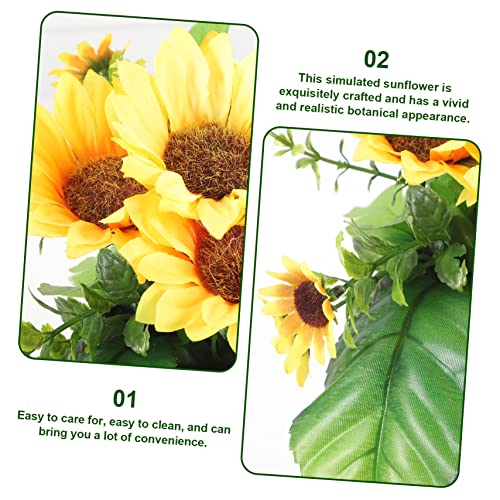 OSALADI 2 Stück Eingetopfte Sonnenblumen-Bonsai-Zimmerpflanzen Sonnenblumenpflanzen Grünpflanzen Kunststoffblumen – Bild 8
