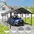 Kullavik 12x22 ft Metal Carport, Heavy Duty Car Port for 1-2 Cars