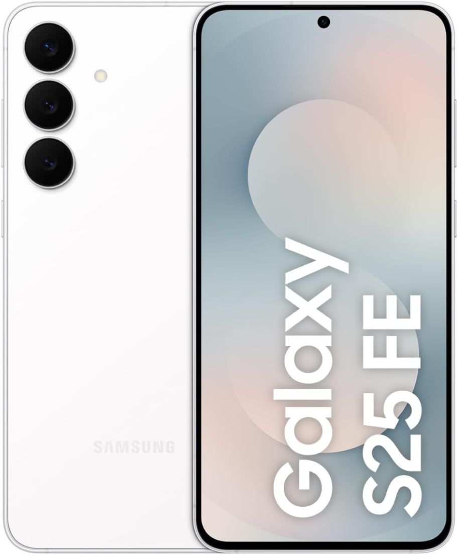 Samsung Galaxy S25 FE with Galaxy AI, Mobile Phone with Android, 6.7 Inch FHD Display, 50 MP Camera, 128 GB Memory, 8 GB RAM, 4900 mAh Battery, White – Samsung product photo