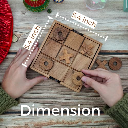 Bsiri Tic Tac Toe Wooden Board Game Table Toy Player Room Decor Tables Family Xoxo Decorative Pieces Adult Rustic Kids Play Travel Backyard Discovery Night Level Drinking Romantic Decorations #TOP1