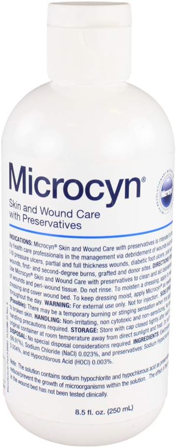 Oculus Innovative Sciences Oi84491 Microcyn Skin And Wound Care With Preservatives, 250 Ml,Oculus Innovative Sciences - Each 1