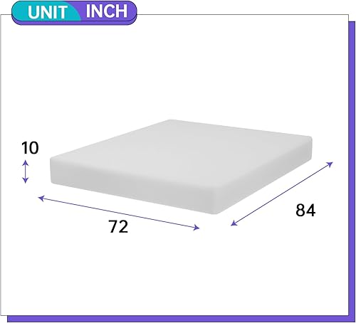 Miniatura 126 de PayLessHere - Colchón de espuma viscoelástica con gel, 6 pulgadas, tamaño queen, con certificación CertiPUR-US, sin fibra de vidrio, cama en una