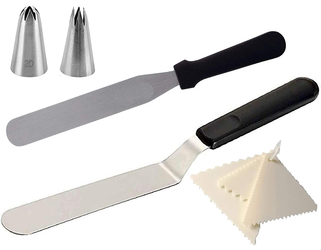 Buy 3A Featuretail Combo of Angular Stainless Steel Palette Knife and 3