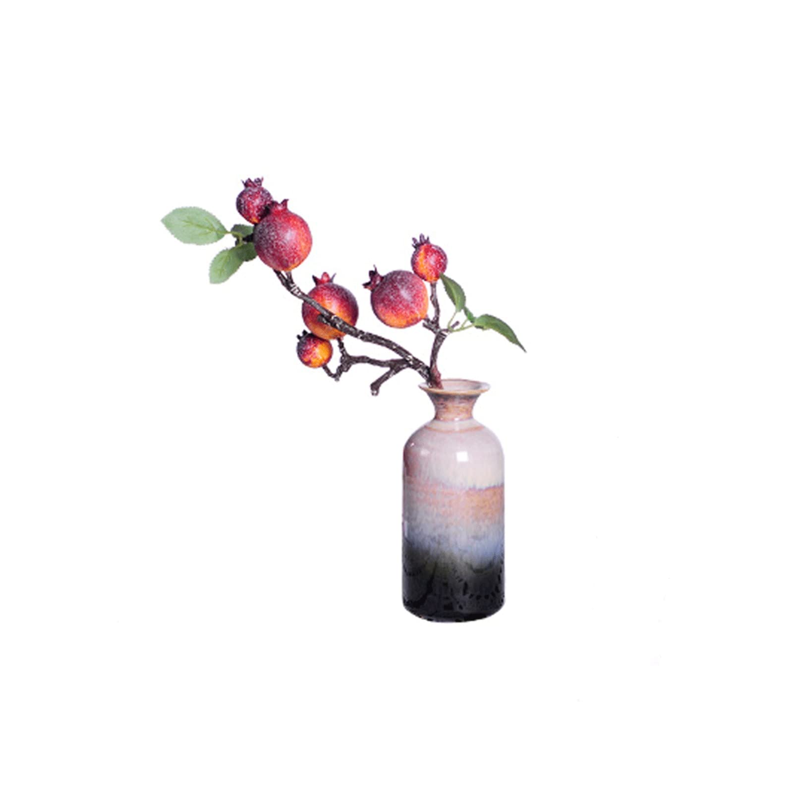 Künstliche Pflanze, kleine Granatapfel-Dekoration, künstliche Topfblume für Zuhause, Garten, Hof, Bauernhaus-Dekoration