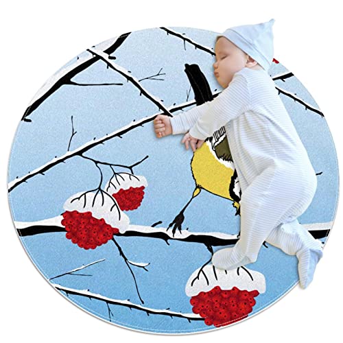 Alfombra de área para niños redonda de 80x80cm JDEZ para mascotas 2