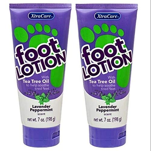 2 Packs Foot Lotion With TEA TREE Oil Help Soothing Cooling Tired Feet LAVENDER Peppermint Scent