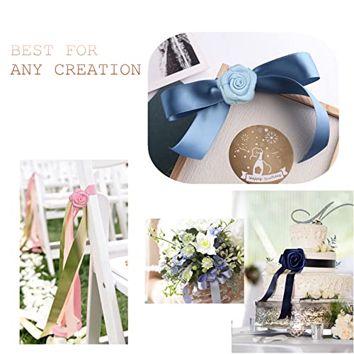 Viviquen 120Pcs Mini Roses Mini Ribbon Flowers For Crafts, Multicolor Fabric Satin Ribbon Bows, Multicolor Small Rosettes Tiny Flowers For Crafts, Diy, Sewing, Wedding, Bride Gift Wrapping Decoration #TOP3