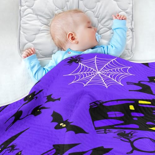 Burbuja Haunted Houses Baby Blanket for Boys Girls, Nursery Soft Warm Swaddling Receiving Baby Blankets, 30x40 in Toddler Blanket4