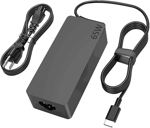 65W USB-C Fast Charger Universal Laptop Power Adapter with Power Delivery PD Fast Charging Compatible with USB Type-C Laptops, Tablets, Smartphones, MacBook, Chromebook, Dell, HP, Lenovo, Asus - Black