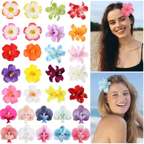 30 Piezas Pinzas de Pelo Florales Artificiales Suncalla miniatura 1