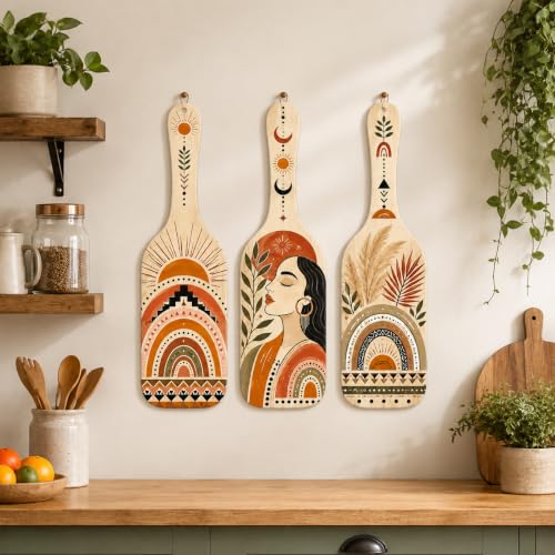 Image of Zesta Wooden Wall Hanging Decorative Items /Hanging Home Wall Decor Items /MDF Decoration Items for Home /Cute Wall Art For Living Room /Home Decor Items Living Room (Abstract Spoon)