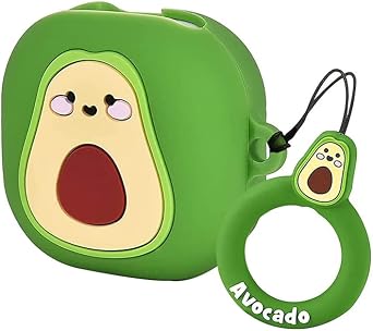 Microsonic Samsung Galaxy Buds 2 i in K l f Cartoon Fig rl  Silikon Crtn-Fgr-Avcd [Buds 2 ile Uyumlu K l f - Ye il - Sar ]