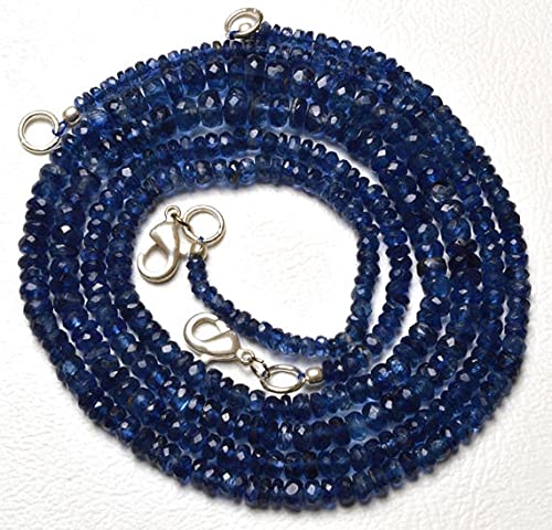 Kyanite naturelle en perles facettées à offrir pour fabriquer un collier unique